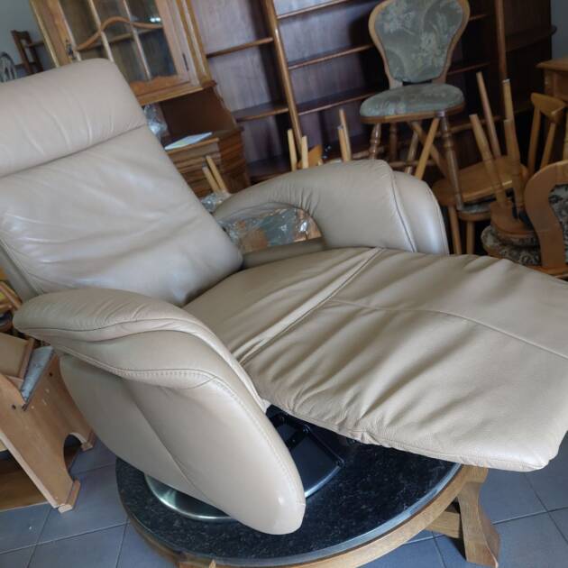 Relax kožna fotelja mehanička